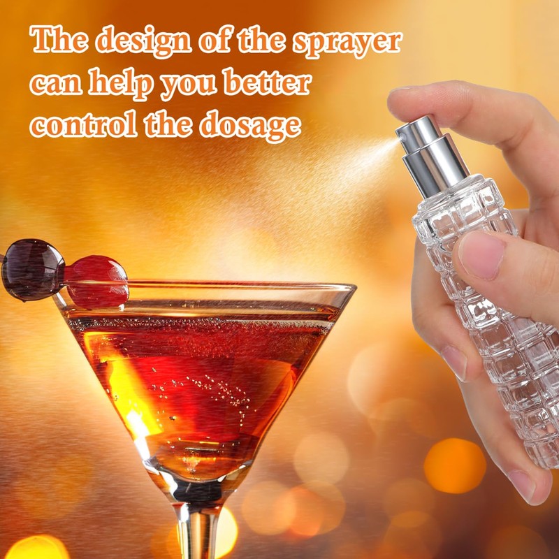 balacoo Cocktail Atomizer 1.01oz Fine-Mist Bitters Sprayer – Leak-Proof Refillable