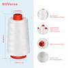 AOFITOA White Sewing Thread, Serger Thread Cones 4 Pack, 40S/2-24000