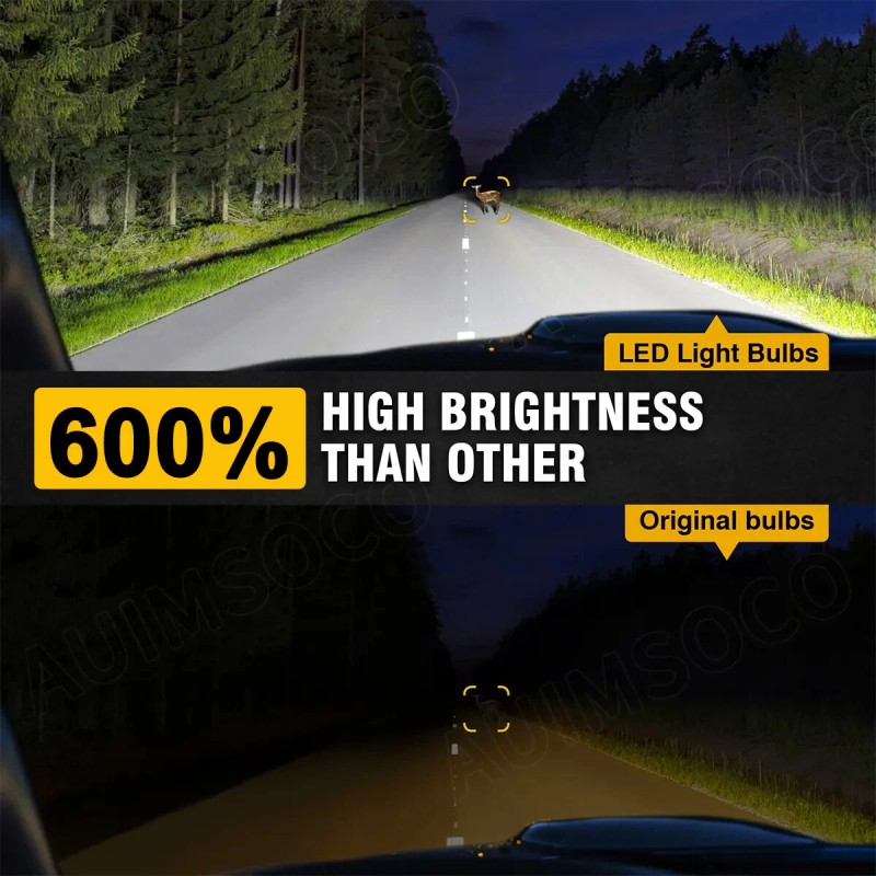 AUIMSOCO H13 9008 LED Headlight Bulbs KIT High Low Beam