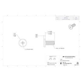 #2-56 x .188" Machine Screw DFAR Stainless Steel Thin Pan Head Phillips Drive (100 Pcs) - 2.56-188-M-SSD-TP2