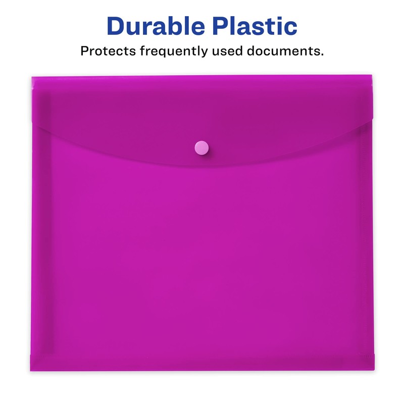 Avery Document Holder Envelope, Holds 450 Letter/A4-Size Sheets, 4-Color 4-Pack
