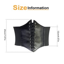 VYIBPDY Medieval Bodice, Corset, Women's Medieval Bodice, Medieval Bodice, Women's Tied Waspie Belt, Wide Lace-Up Belt, Corset Elastic Waist Belt, Pack of 1