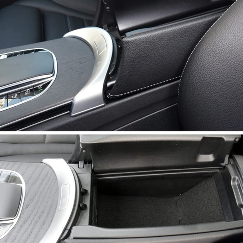 Baceyong Silver ABS Armrest Storage Box Release Knob Fits Mer-cedes-Be-nz