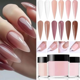 Polvo Acrílico Brillante De 6 Colores Para Esculpir Uñas, Extensión De Uñas De Polímero, Diamantes De Imitación, Suministros Para Arte De Uñas, Puntas