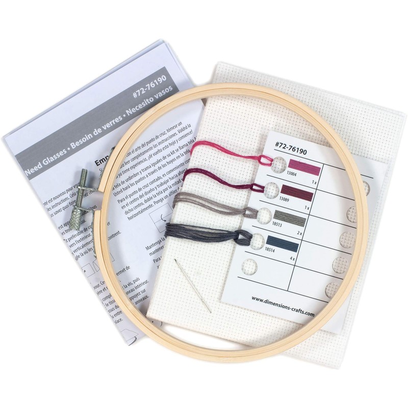 Dimensions 72-76190 Need Glasses Counted Cross Stich Kit, 14 White