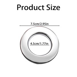 NICENEEDED 10 PCS Stainless Steel Curtain Grommet, Inner Diameter Metal Curtain Rings with Eyelets 1-9/16", Ring Grommet Curtains Stainless for Bathroom Window