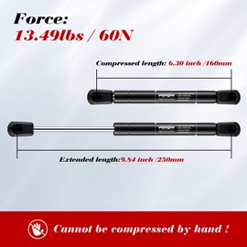 C16-03213 10 inch 13Lb/58N Gas Shock Spring Strut Lift Support for Cabinet Door Truck Tool Toy Box Lid, Set of 2 Vepagoo