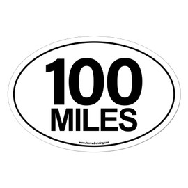 Charmed Running Brand Ultra Marathon UltraRunner 100 Mile Miles Distance Car Magnet - Choose Color and Font