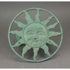 Verdigris Green Finish Cast Iron Sun Face Decorative Wall Mounted