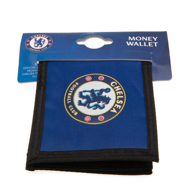 Chelsea FC Football Crest Nylon Money Wallet, Blue