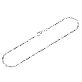 NKlaus Anklet 925 Sterling Silver 26 cm Oat Grain Chain Women's Designer Anklet 12083, 26 cm, Sterling Silver, No gemstone