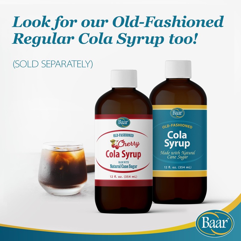 Caffeine Free, Non-carbonated Cherry Cola Syrup with Pure Cane Sugar