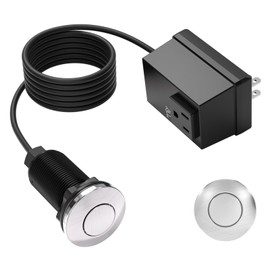 APIELE Garbage Disposal Air Switch Kit, Sink Top Push Button Switch for Food Waste Disposer, UL Listed 3.6" Long On/Off Air Button (Stainless Steel)