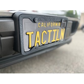 Silicone Topography Design License Plate Frame Cover | Topo License Plate Frame Rust Proof, Rattle Proof, Weather Proof License Plate Holder for Car | Topo Embossed Plate Frame for Auto Truck Van SUV
