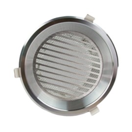 MagiDeal Round Vent Cover Aluminum Alloy Return Filters Grille Easy Install Air Vent for Office Buildings Subways Warehouses Basements, Sliver