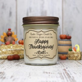 Happy Thanksgiving Candle, Thanksgiving Gift, Fall Candles, Thanksgiving Day Gift, Thanksgiving Decor, Fall Gifts, Family Thanksgiving Gift