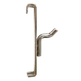 VICTORY DISPLAY & STORE FIXTURE MFG 1" Long Heavy Duty Commercial-Grade Steel Grid Panel Hook - Displays Product/Merchandise for Commercial or Home Use (Quantity 10) (10, Chrome)