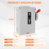 2P 30Amp Fusible Safety Switch, 120V/240V Heavy Duty Disconnect Switch,
