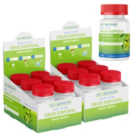 Rx Destroyer All-Purpose Formula, 4 oz. Bottle [12 Bottles Total] - Eco-Friendly Medication Buster Solution, Drug Disposal Bottle for Pills, Capsules, Liquids