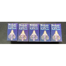 Crystal LOT OF 100 Prismatic Crystal-Like Pull Chain 1996 Orignal Box Diamond Cut Tom-Wa