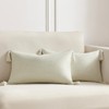 Meekio Set of 2 Ivory Pillow Covers 12 x 20