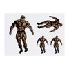 4 x 'Body Builder ' Temporary Tattoos - Water Resistant,