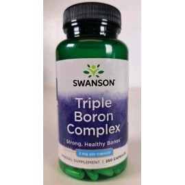 Swanson Triple Boron Complex 3 mg - 250 Capsules.  Exp 2/27