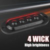 2PCS 3.3 Inch Red Trailer Side Marker Lights, Smoked Lens