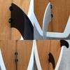 3PCS Surfboard Fin Replacement PVC Paddle Board Fin Surfboard Accessory