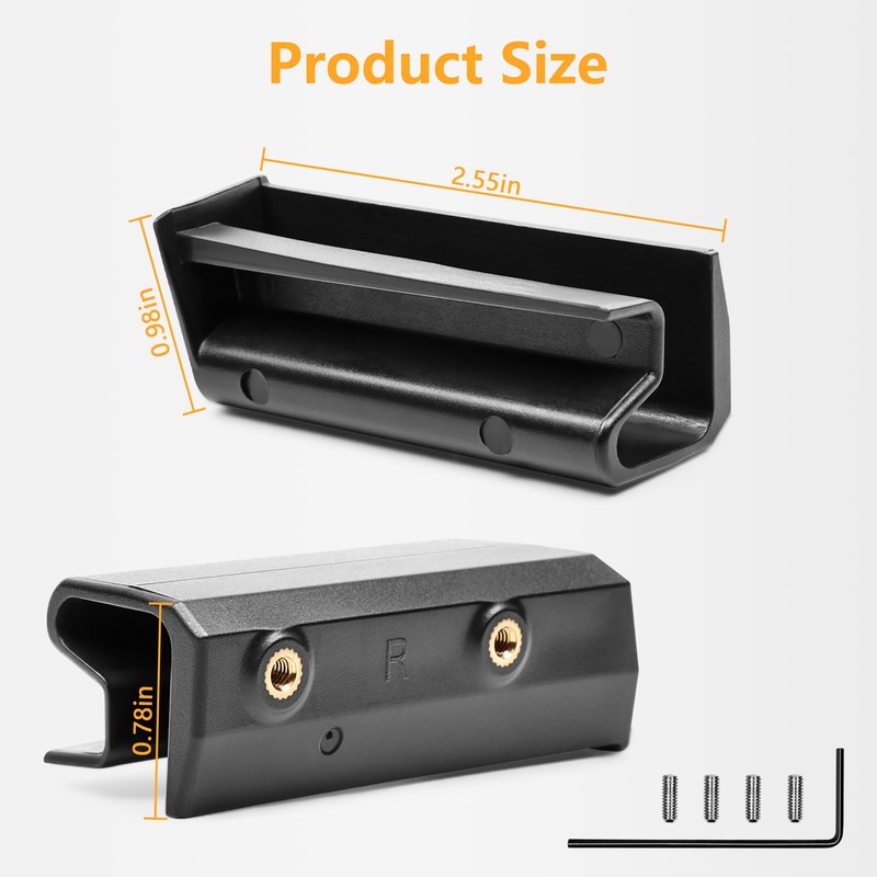 2 PCS Car Roof Gutter for 2018-2025 Jeep Wrangler JL
