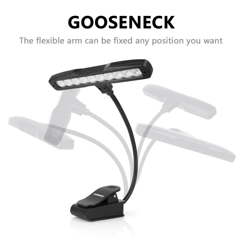 Vshinic Music Stand Light,Clip On Piano Lights 10 LED Orchestra
