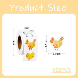 YEJAHY Pack of 500 Motivational Stickers for Children, 25 mm Reward Stickers, German Reward Stickers, Zoo Animal Stickers for Teacher Supplies (D)