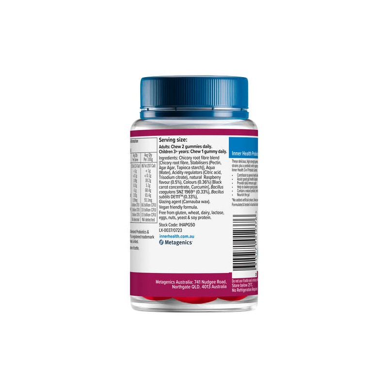 Inner Health Adults 3-in-1 Probiotic Gummies 50 Gummies