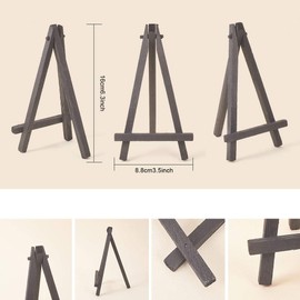 WANDIC Mini Wooden Display Easel, Pack of 15 Black Tabletop Art Easel Painting Easel for Children Artists Adults Students Classroom Display