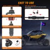 Nilight LED Fat Whip Light 1PC 3FT RGB Lighted Antenna