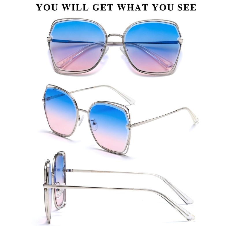 DUCO 1226 Women's Sunglasses, Polarized Sunglasses, UV 400 Protection, For