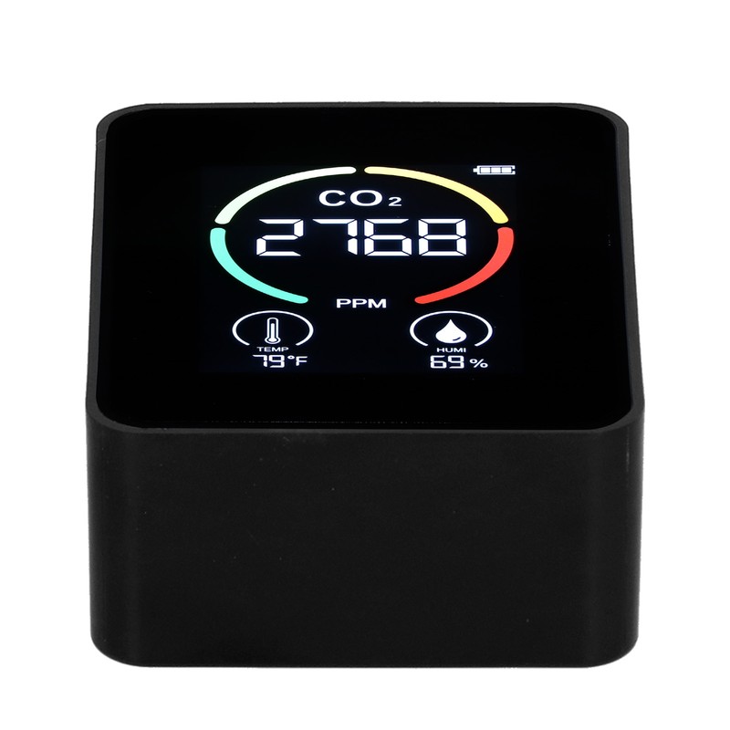 Carbon Dioxide Detector Semiconductor USB Charging LCD Temperature Humidity Detection