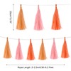 MECCANIXITY 30Pcs Light Pink, Bright Orange, Dark Orange Tassel Garland