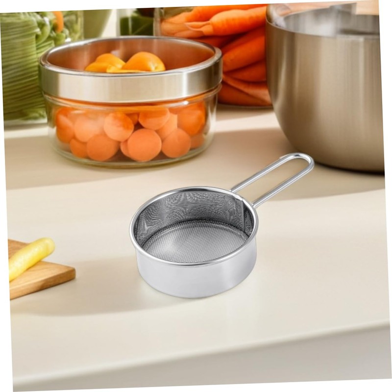 BUGUUYO 2pcs Handheld Mini Stainless Steel Flour Sifter Mesh Powder