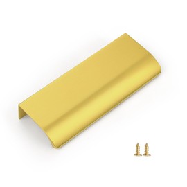 Gobrico 30 Pack Edge Finger Pulls, 2-1/2"(64mm) Center to Center Gold Drawer Pulls, Aluminum Alloy Cabinet Handles for Kitchen Bedroom Bathroom