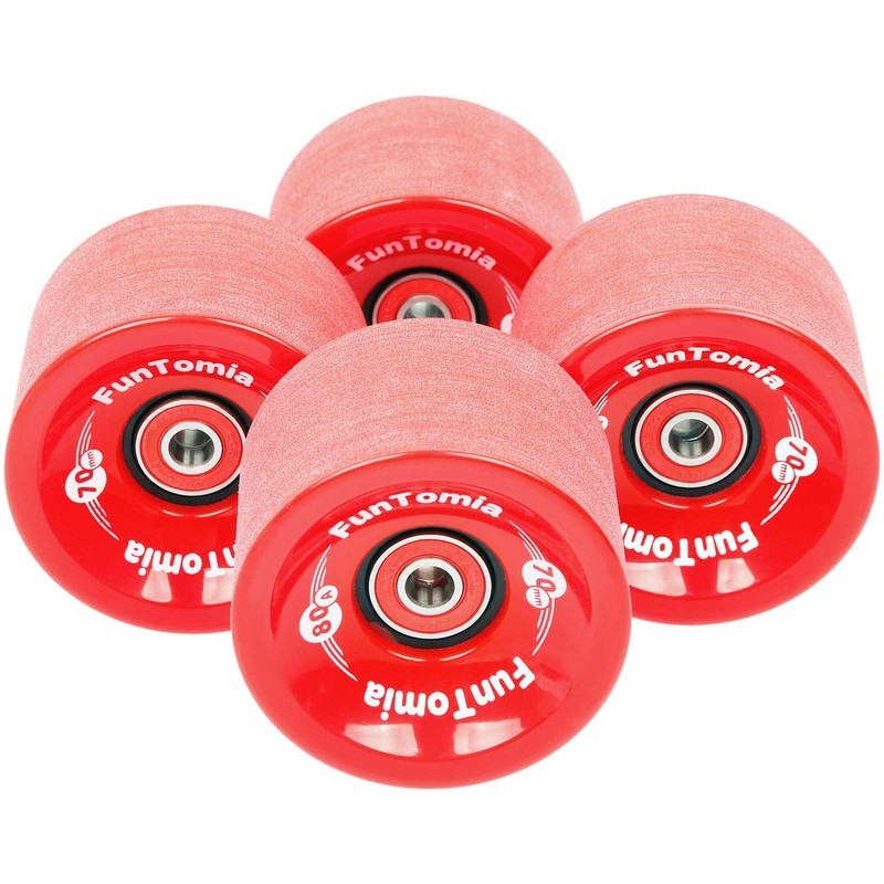 FunTomia Pack of 4 Longboard/Skateboard Wheels (Big Wheels) in 70