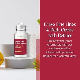 BELLA BEAUTY Eye Roller Serum with Retinol & Vitamin B5- 1.69 Fl Oz./50ml