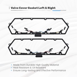 GESEXI Valve Cover Gasket Kit with 8 Glow Plugs & BK Relay & Inner Injector Glow Plug Harness & Controller Compatible with 7.3L Ford Diesel Powerstroke 1994-1997