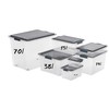 Rotho Storage Box with Lid Transparent and Compact