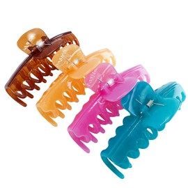 Hair Clip, 4.33 Inch Big Claw Clips for Women and Girls, Non Slip Strong Hold Tortoise Banana Hair Clips for Thick Hair, 4 Colors (Curly-haired women, retro style enthusiasts)