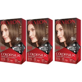Revlon Color Silk with Bond Repair Complex, #40 Medium Ash Brown (Pack of 3)