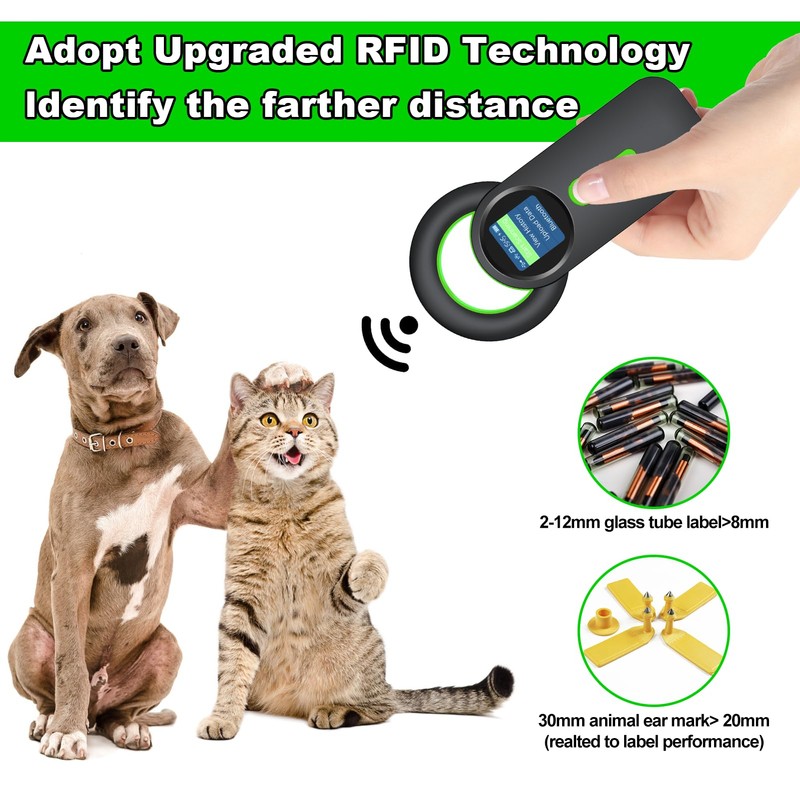 Animal Microchip Scanner,Symcode Pet Microchip Tag Reader Scanner with 1.44”