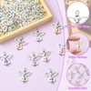 KitBeads 60Pcs 10 Colors Guardian Angel Charms Mini Acrylic Round