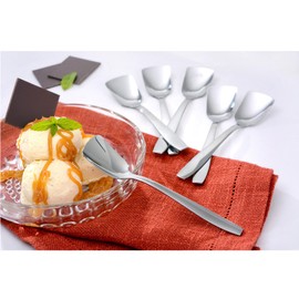 GRÄWE Königstein Ice Cream Spoons Set of 6 Short Stainless Steel
