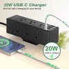 Desk Clamp Power Strip with USB C, Desk Surge Protector